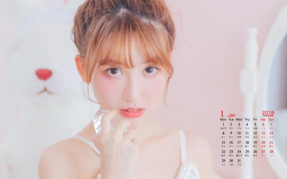 2018年1月芭蕾美女日历