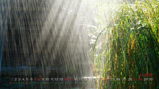 2018年4月雨水日历