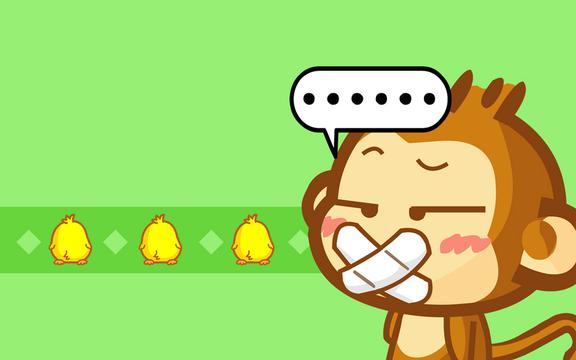 可爱表情悠嘻猴