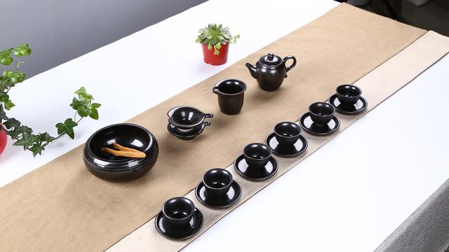 黑天目茶具