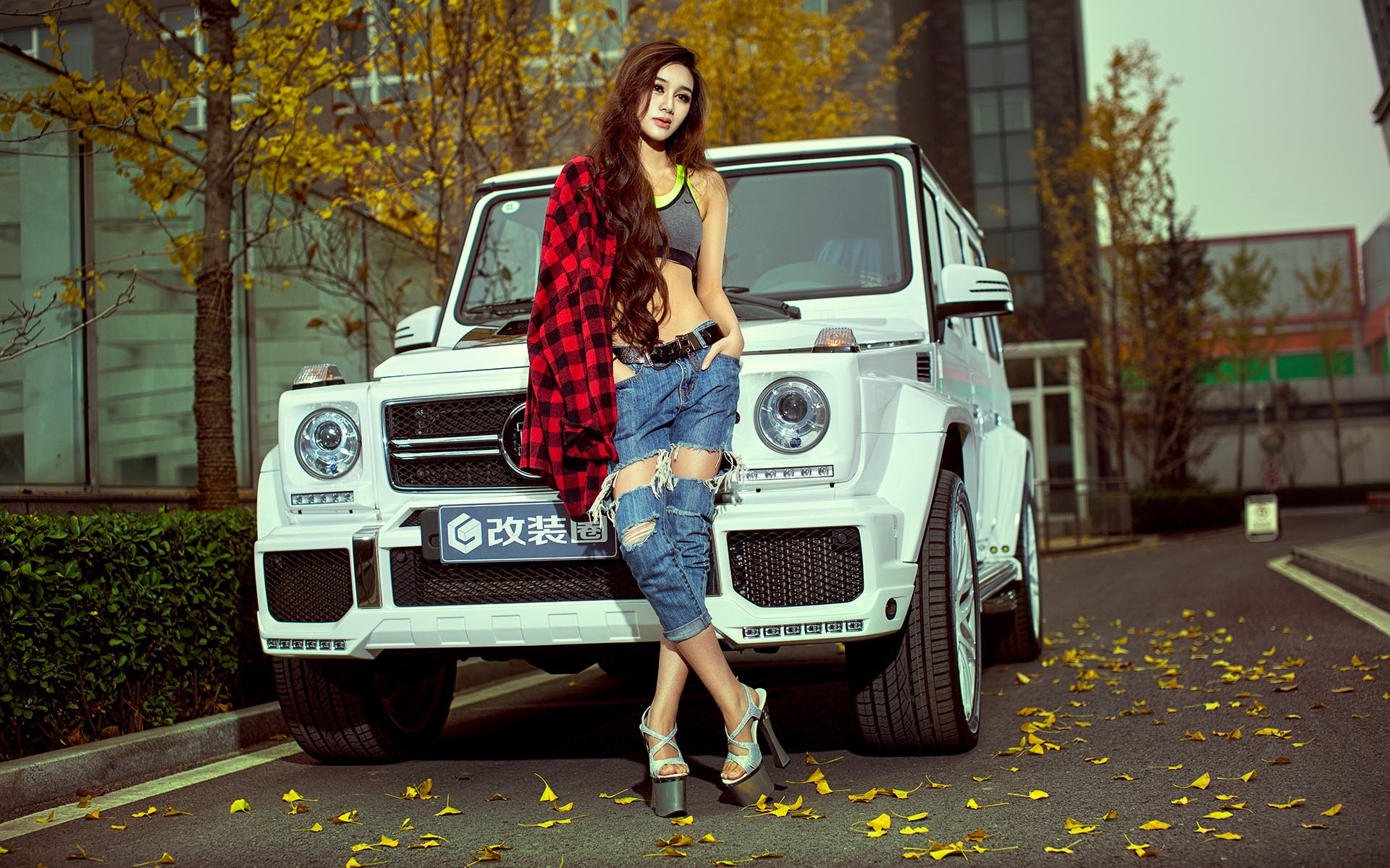 奔驰G63 AMG 美女模特写真