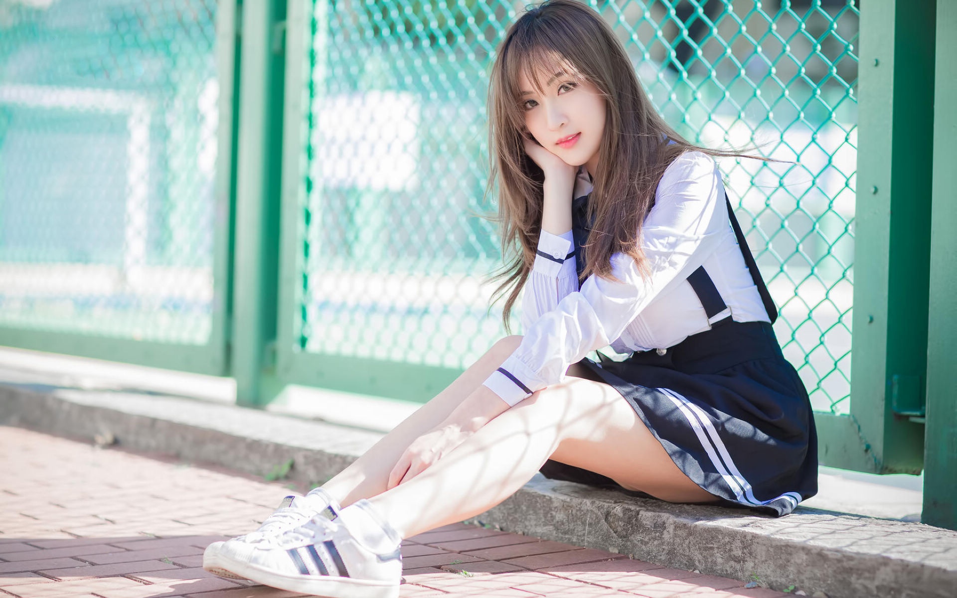学生装美少女楚楚可人写真