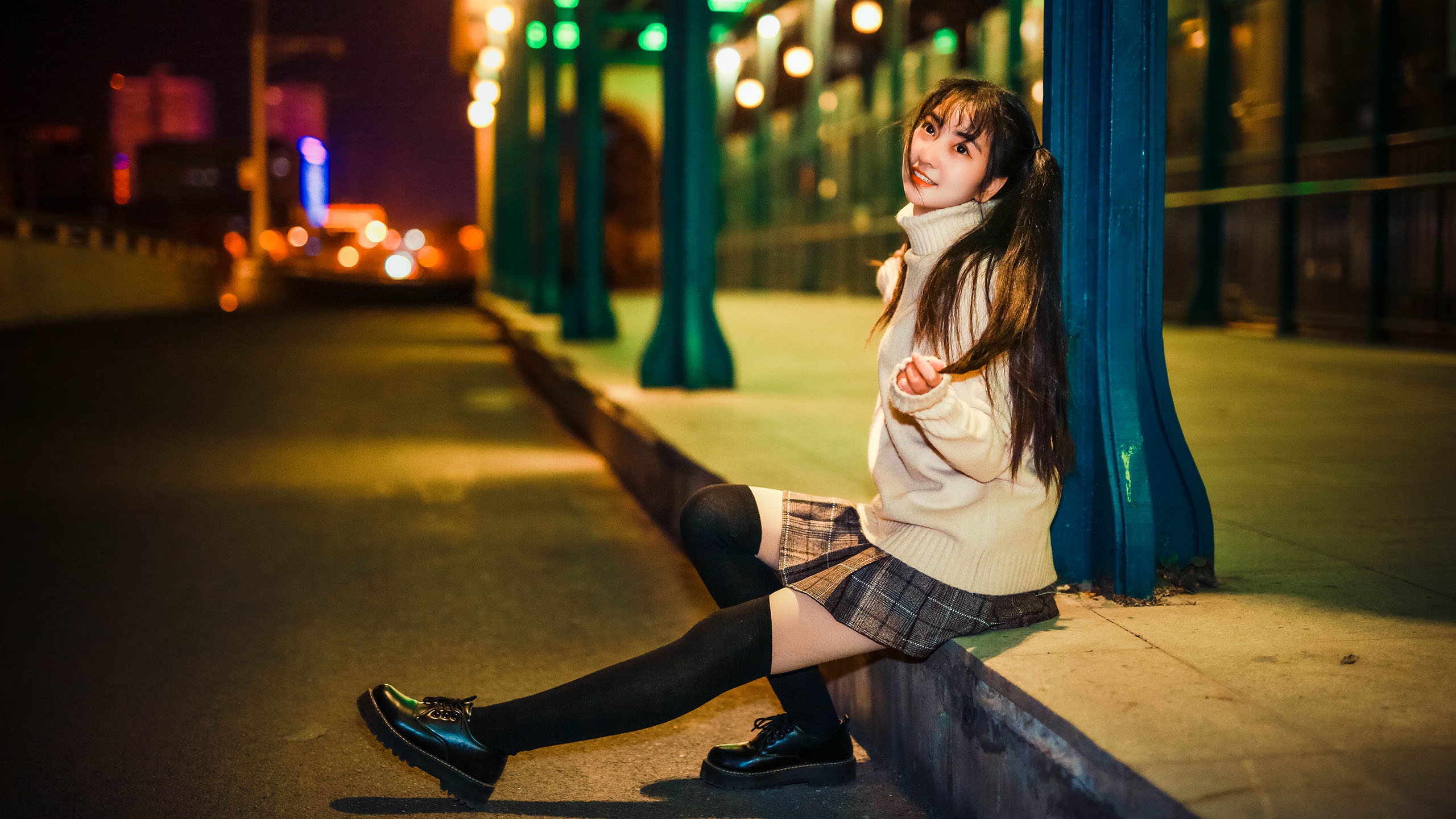 双马尾美女清新日常写真