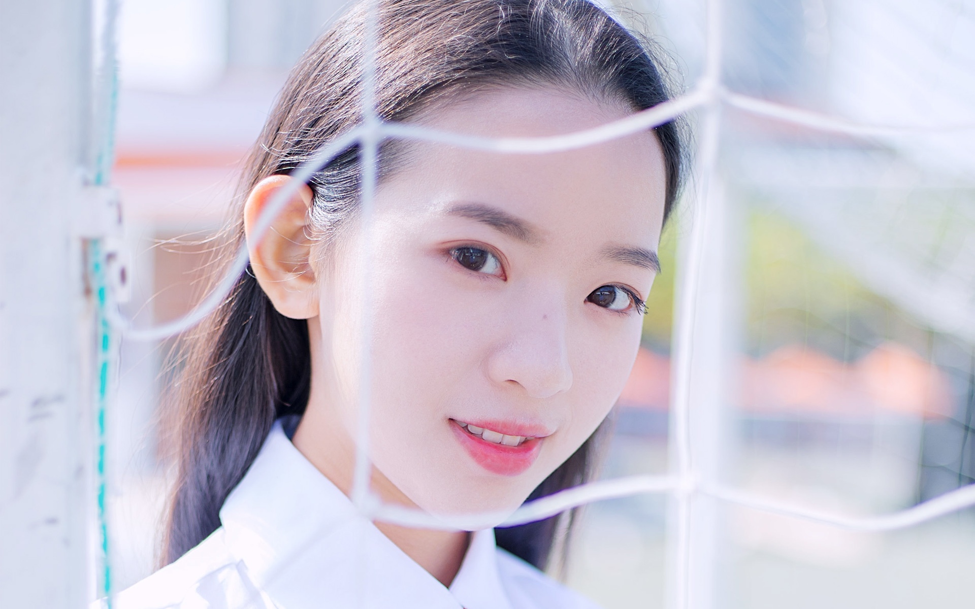 甜美的校花女生学生制服写真