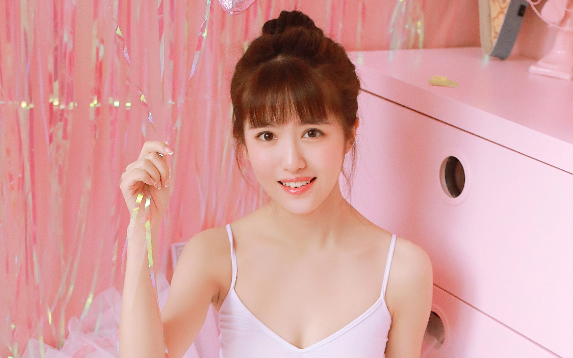 粉红少女可爱
