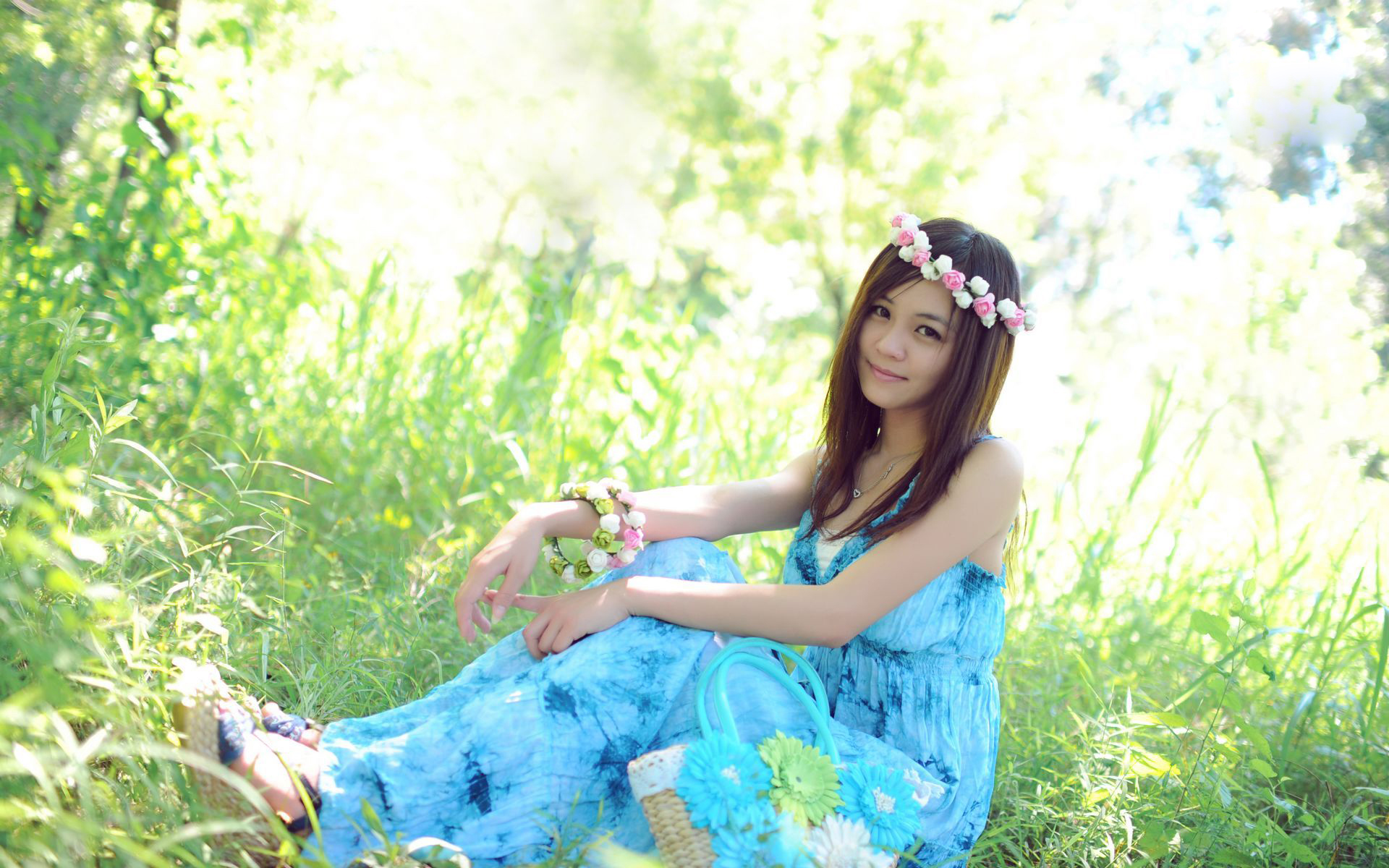 花儿清新女生