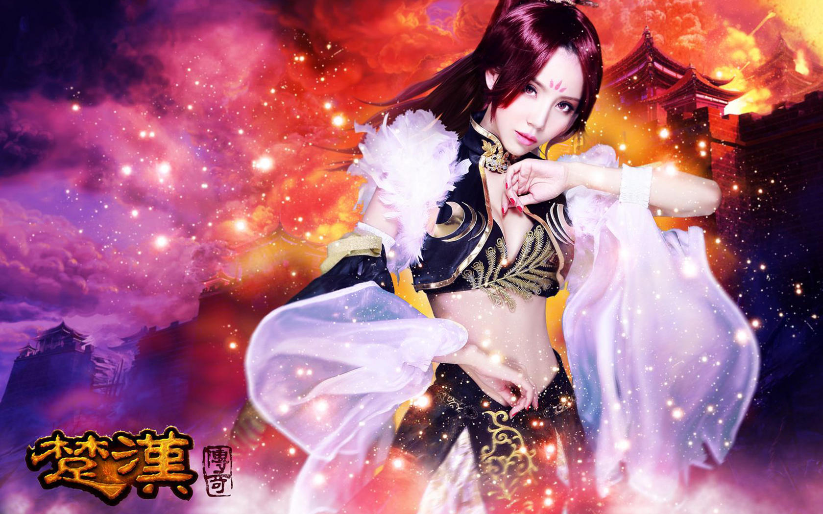 宅男女神叶梓萱古装绘画