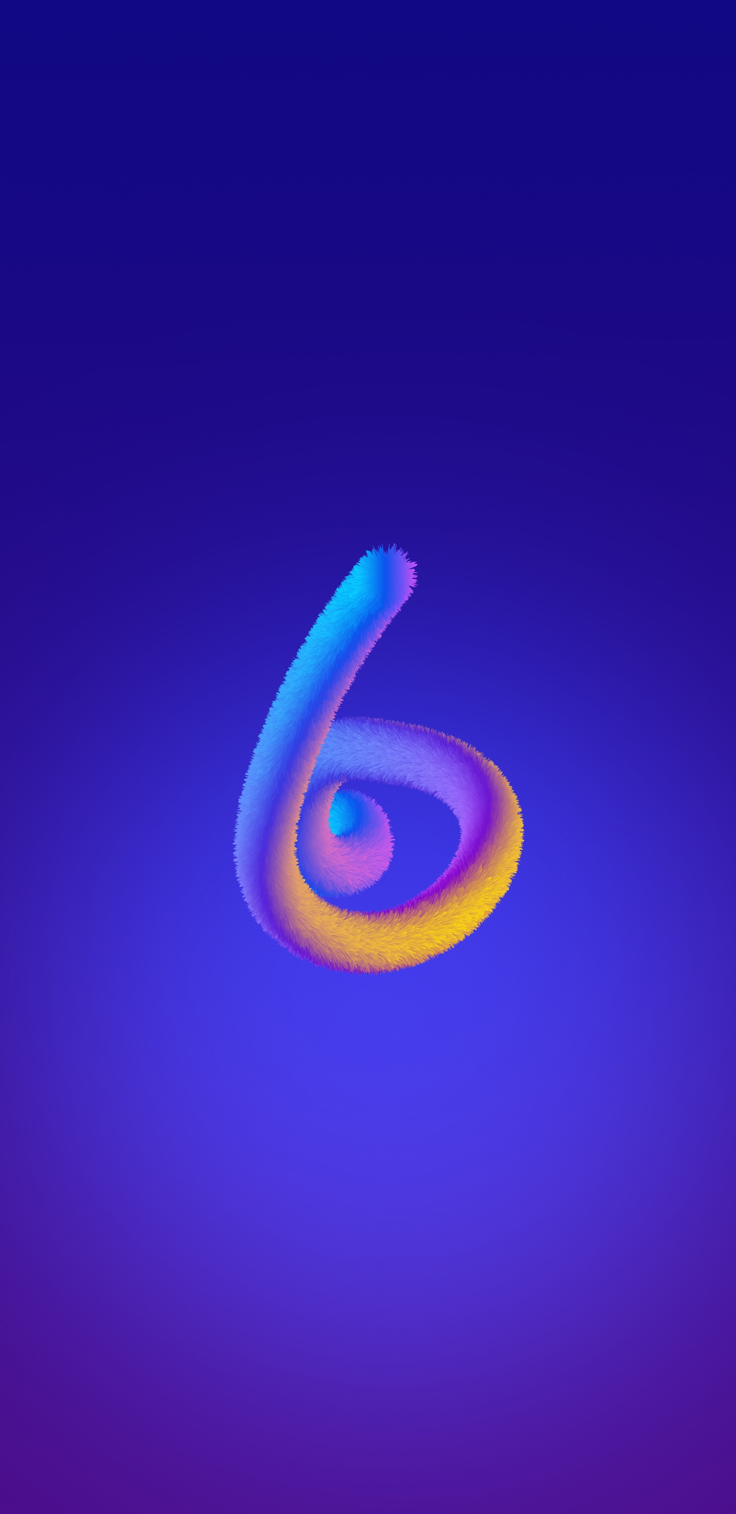倒计时毛绒质感数字6