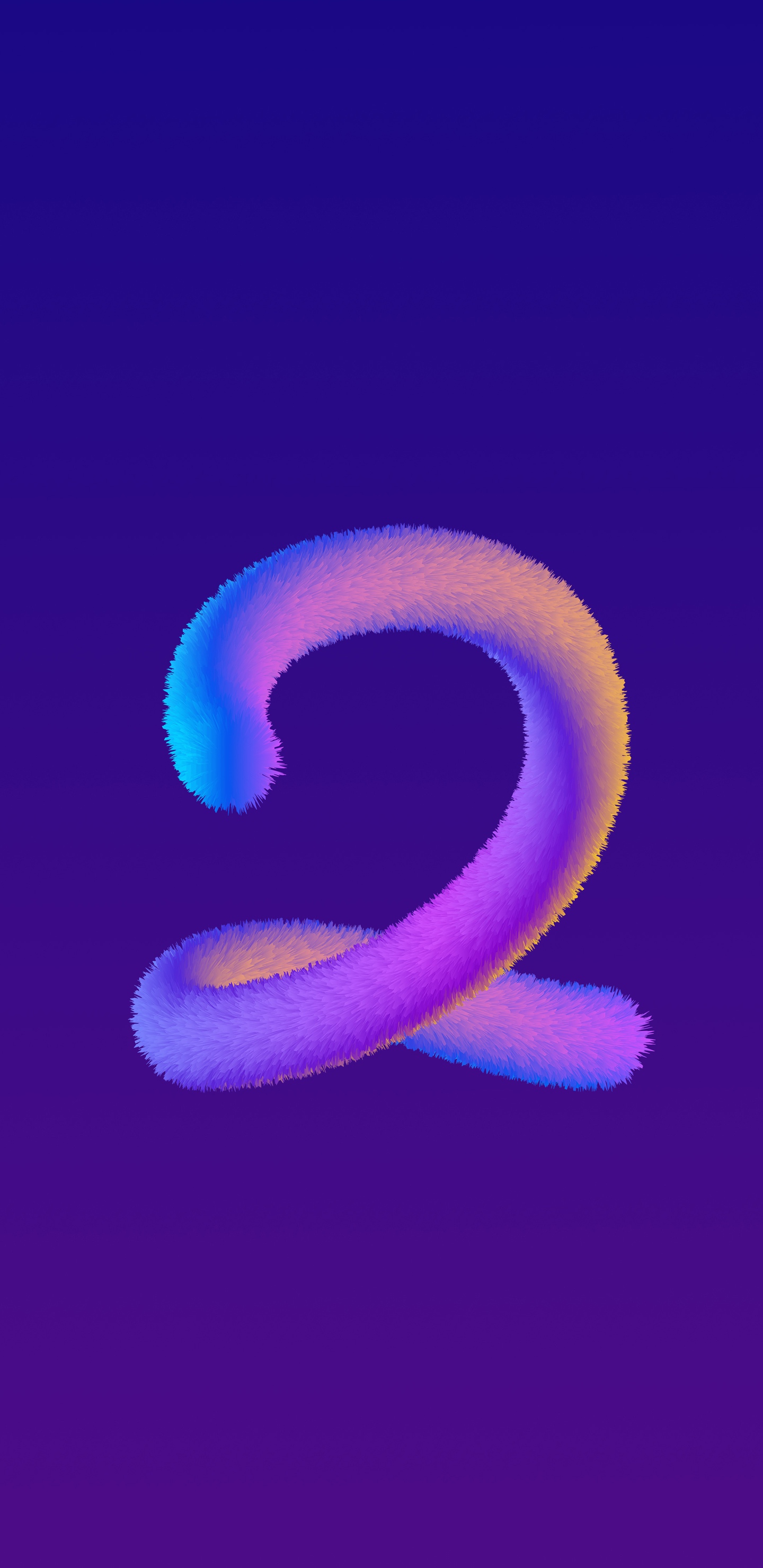 倒计时毛绒质感数字2