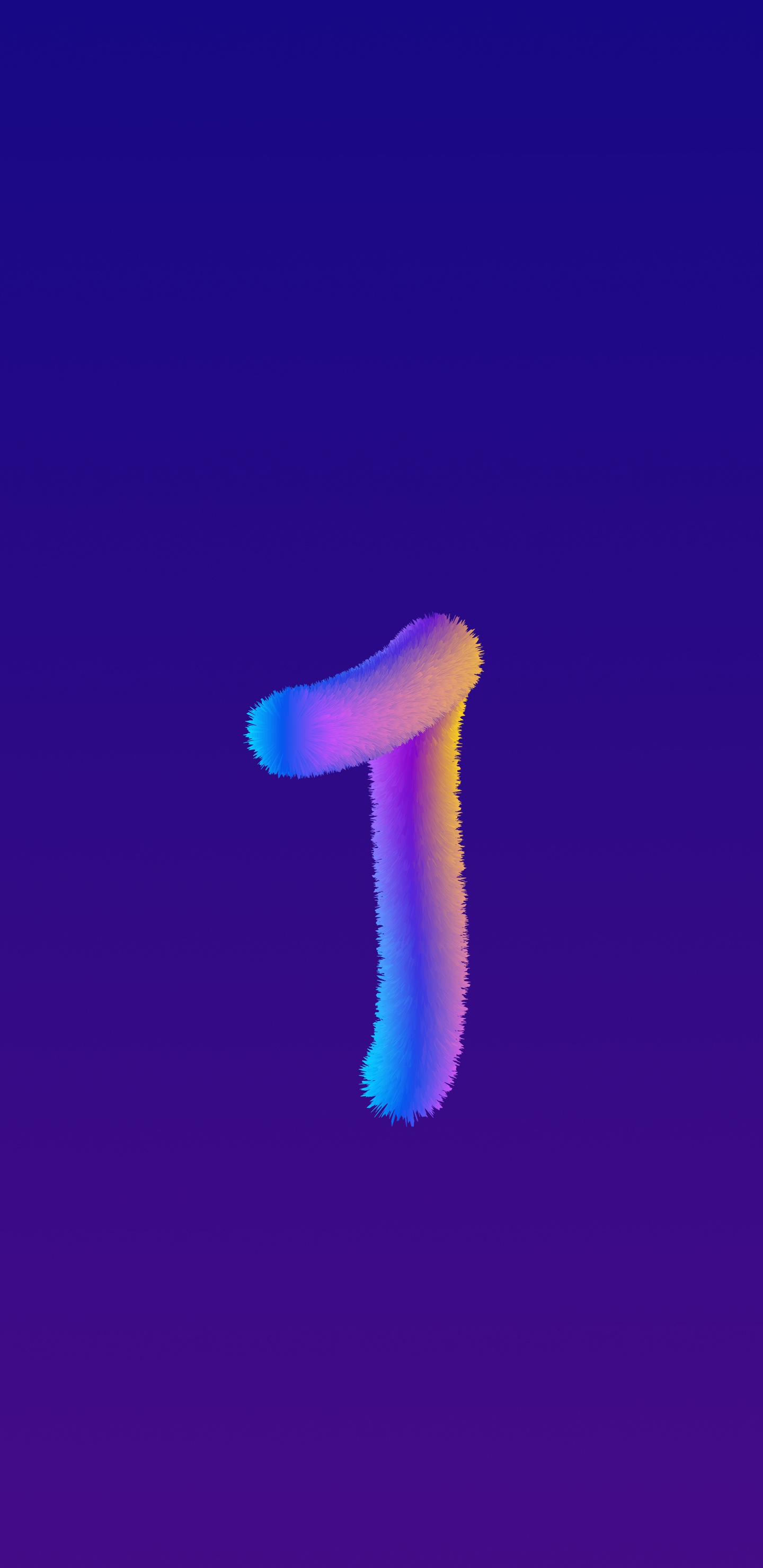 倒计时毛绒质感数字1