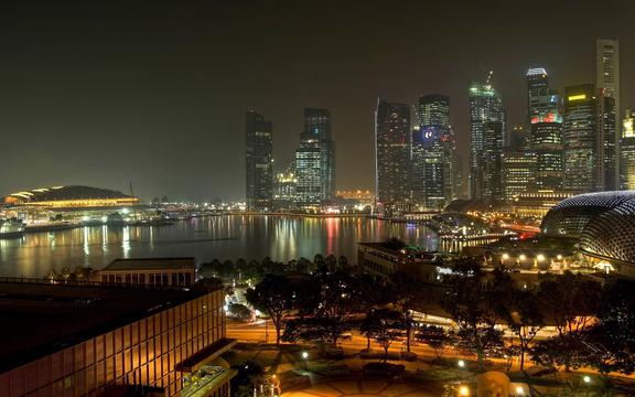 狮城新加坡夜景美