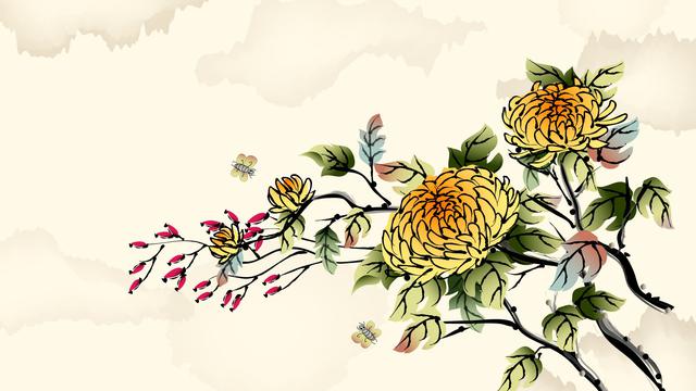 中国风矢量水墨画