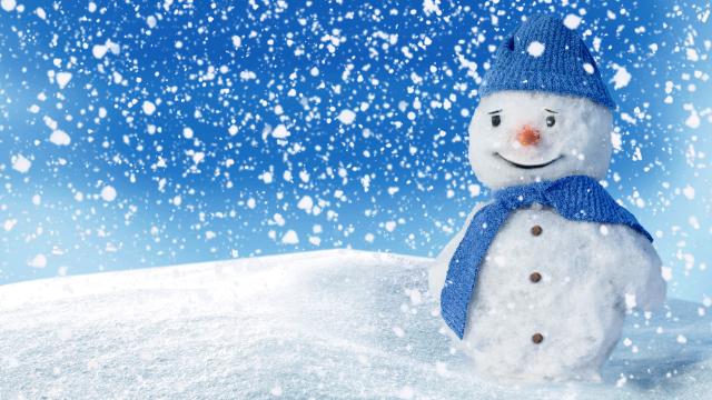 下雪天堆雪人