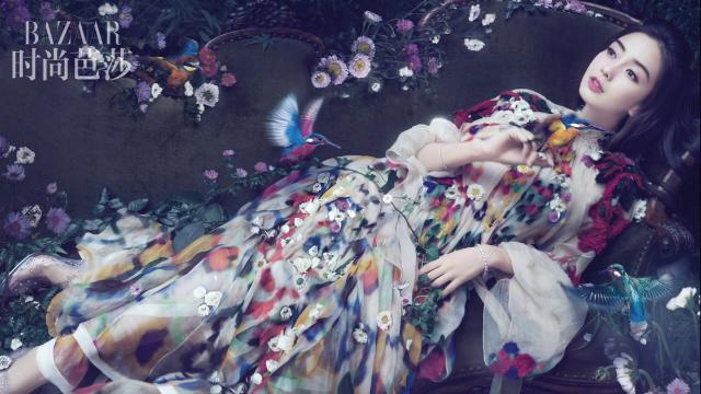 杨颖angelababy《时尚芭莎》写真