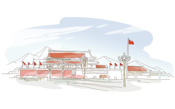  简笔城市风光 第一辑