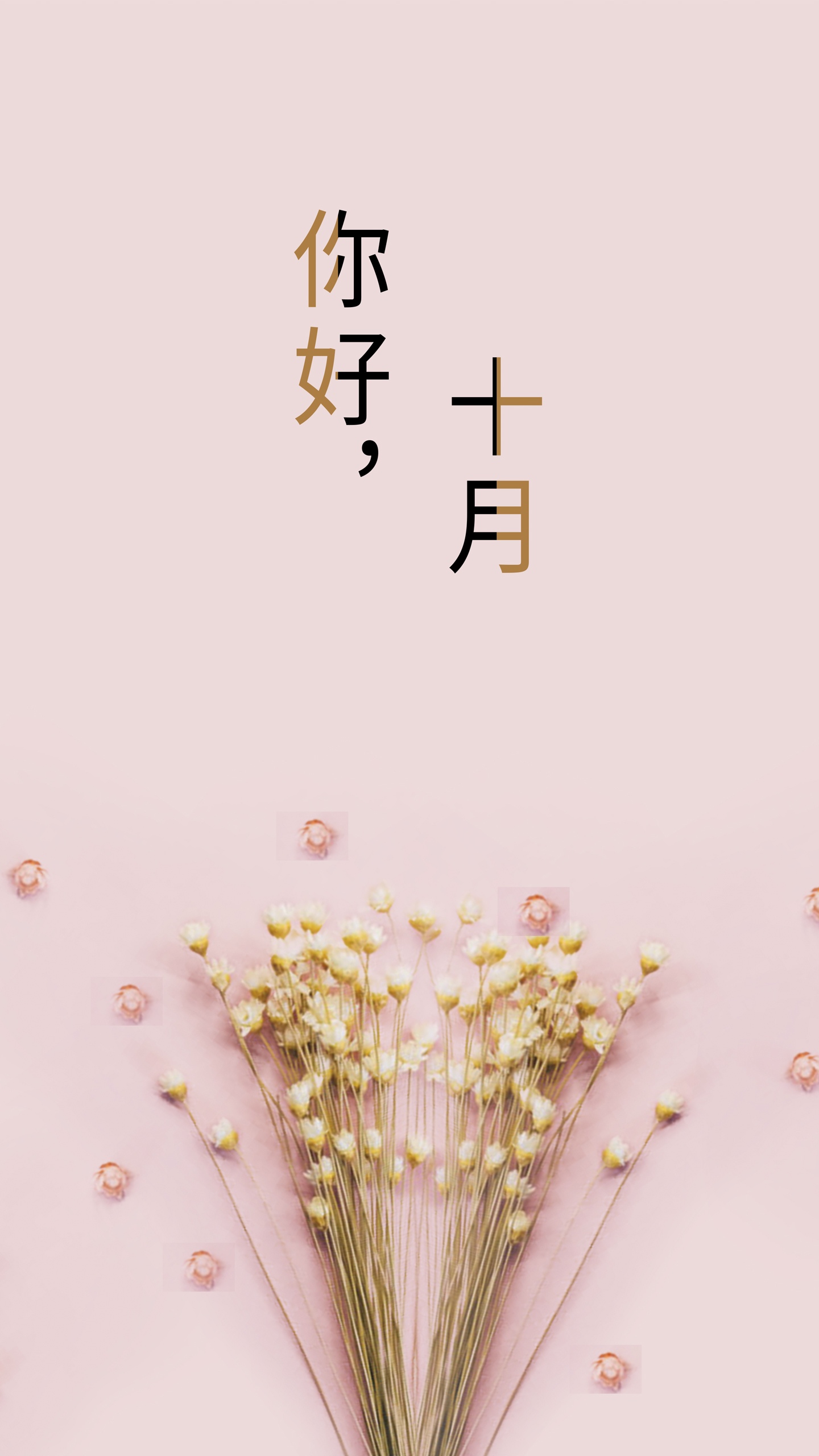 唯美小清新你好十月