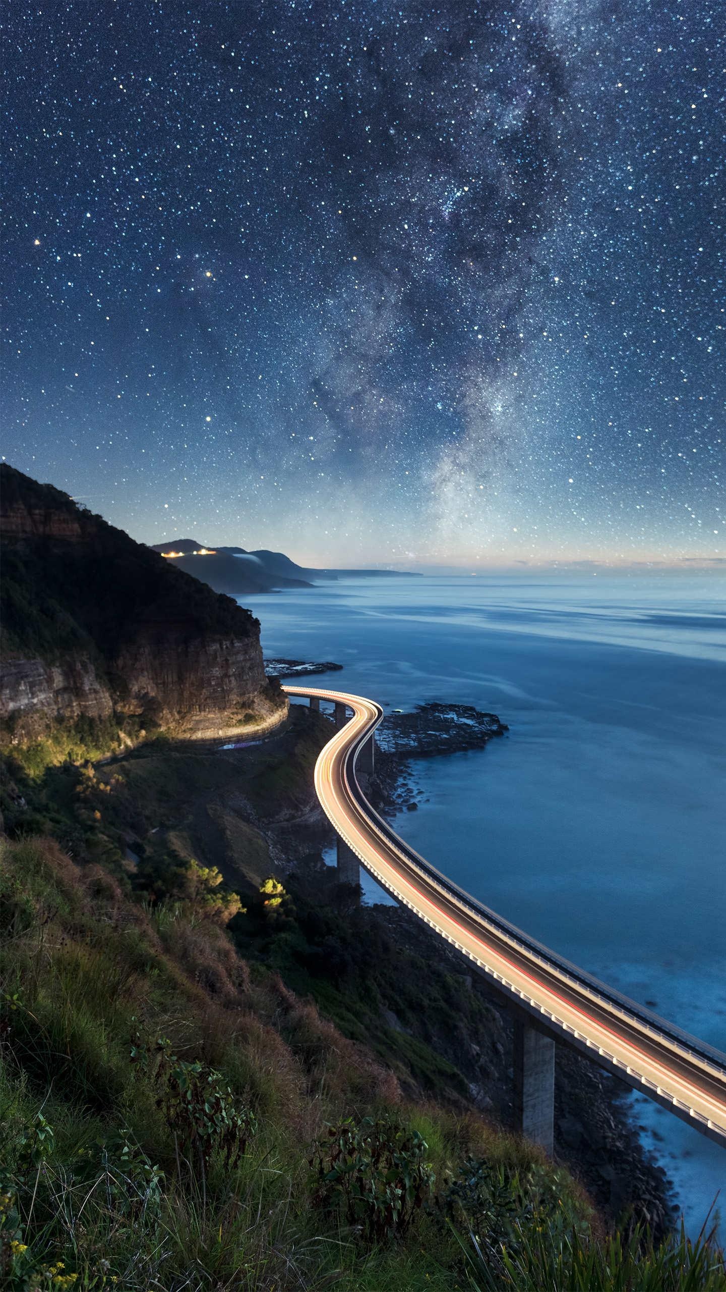 澳大利亚海崖大桥唯美夜空