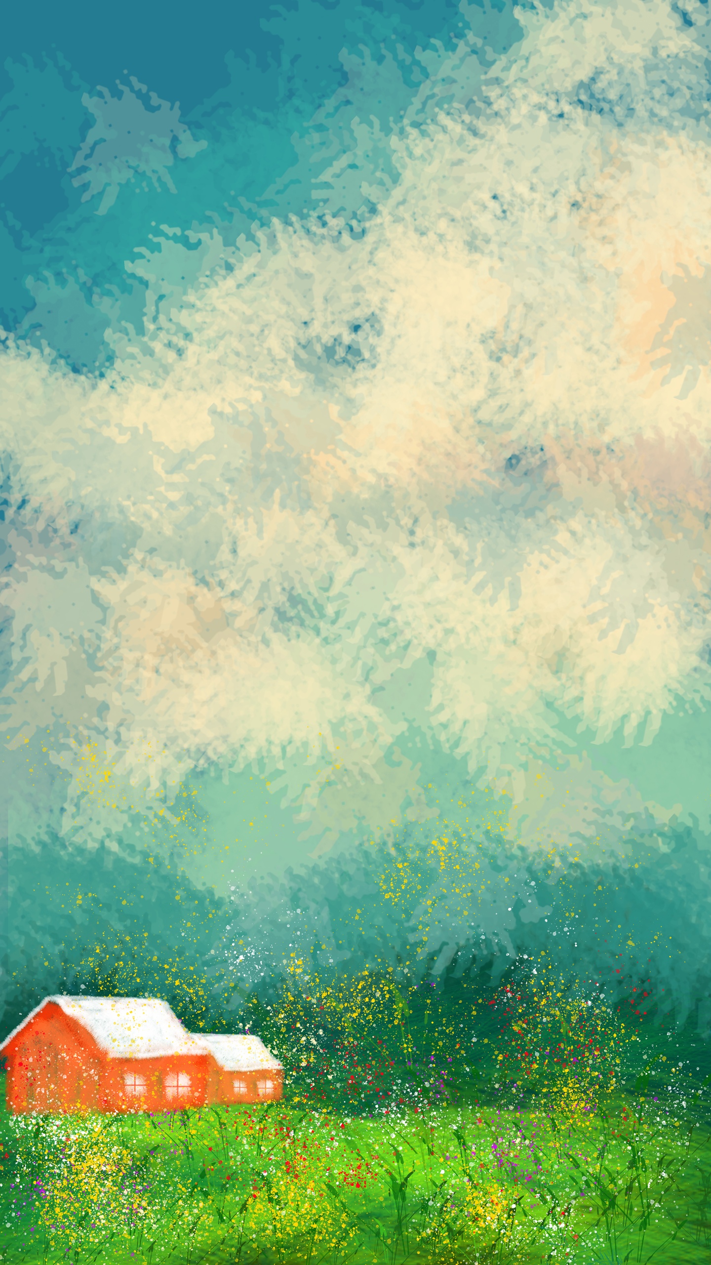 二十四节气夏至清新插画