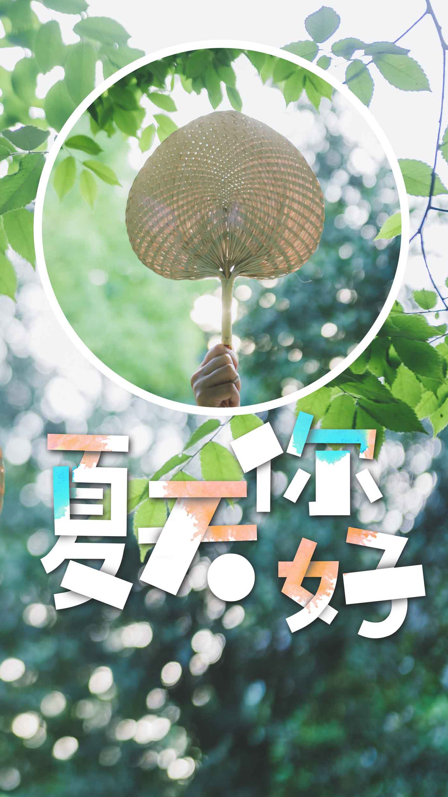 简约清新夏天你好