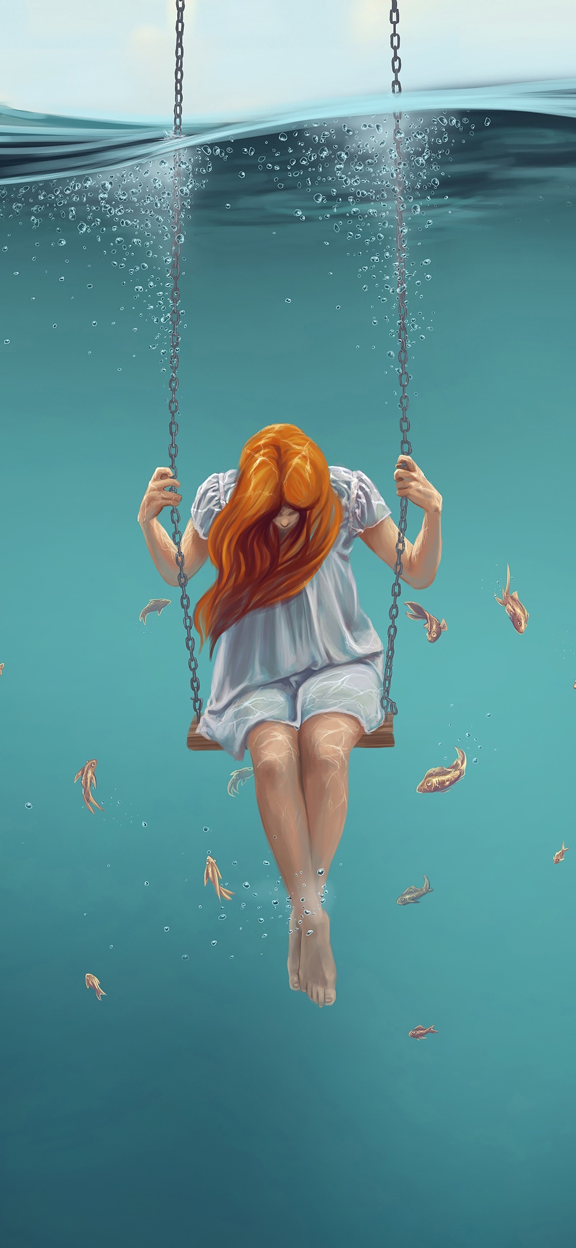 摇摆女孩艺术插画