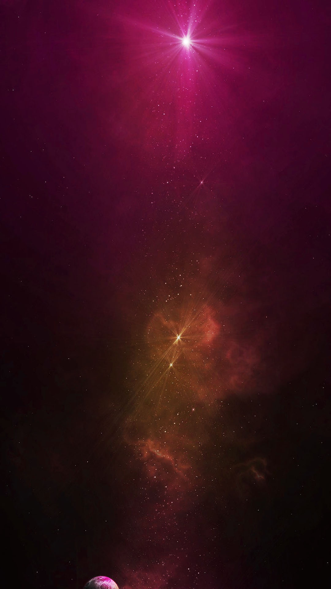 橙色星系尘埃紫星