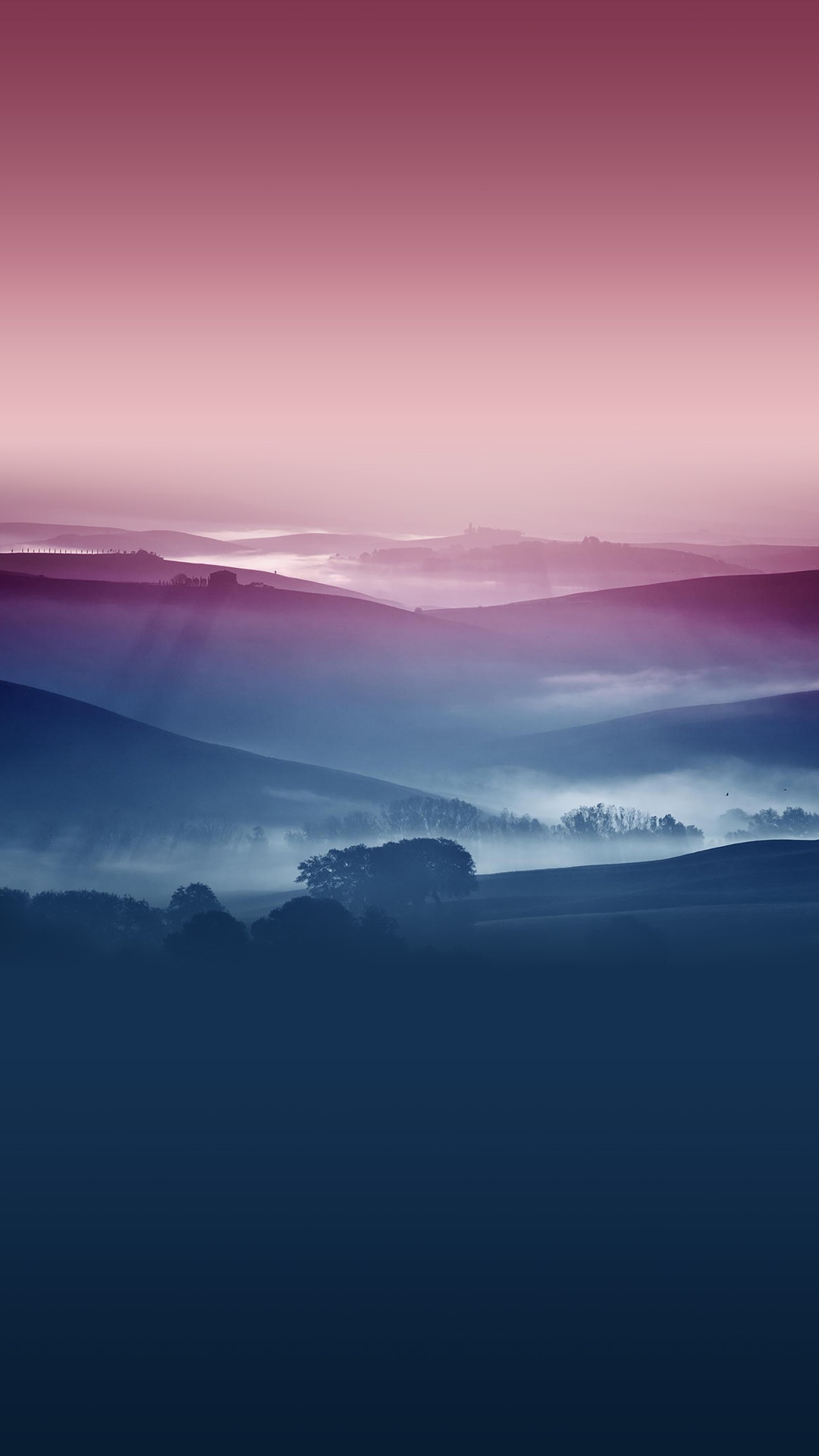 迷雾山景