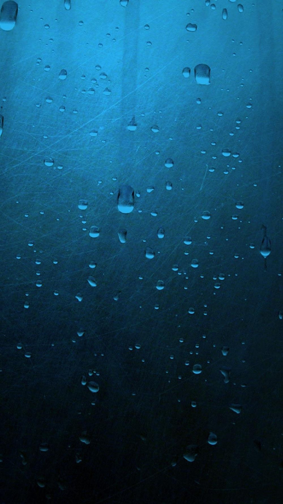极简蓝色雨