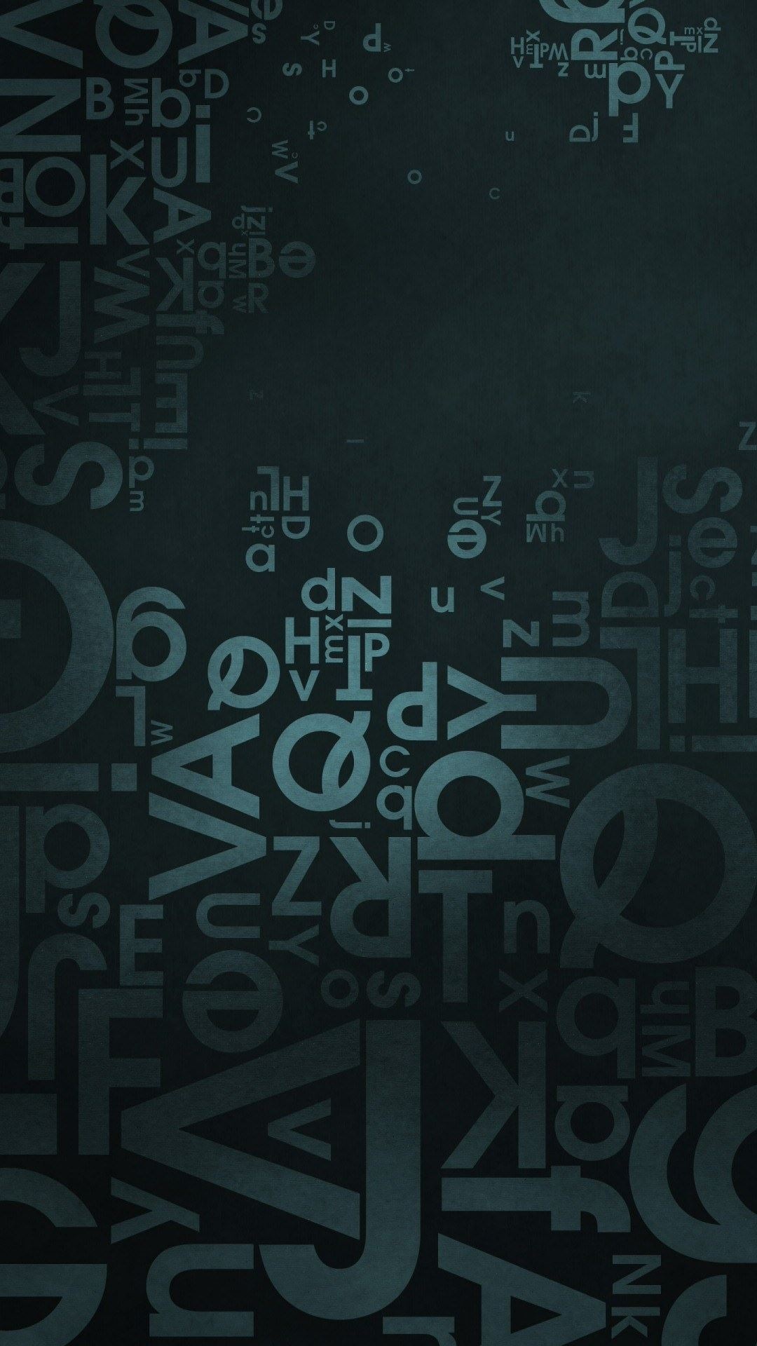 字母蓝色背景
