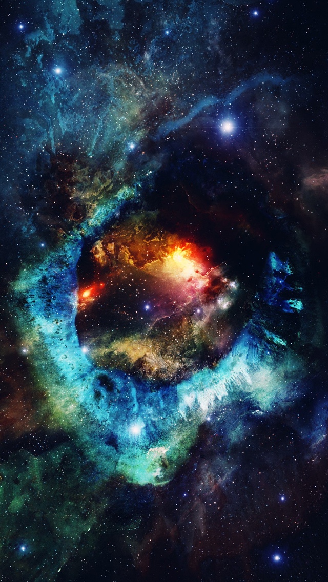 爆炸多彩星云空间