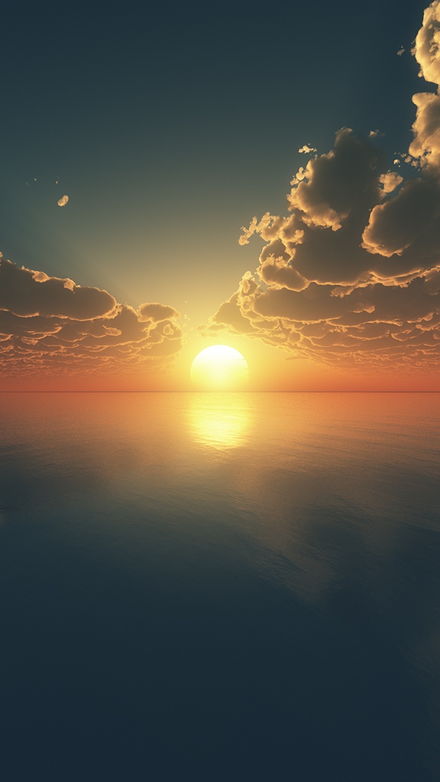 海洋日落明珠