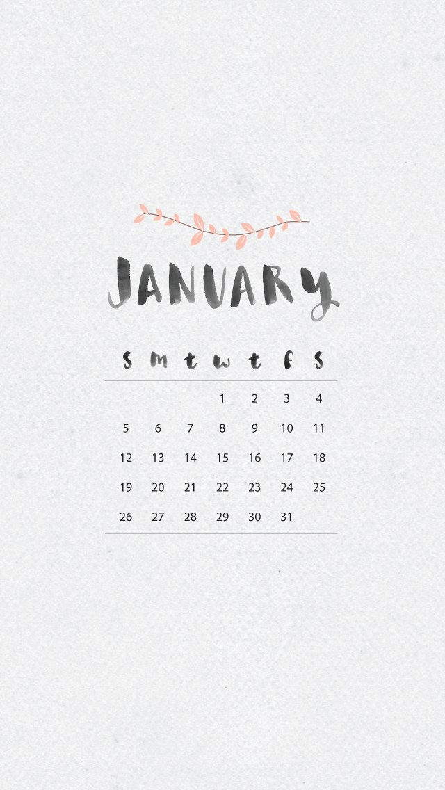 2014年1月日历