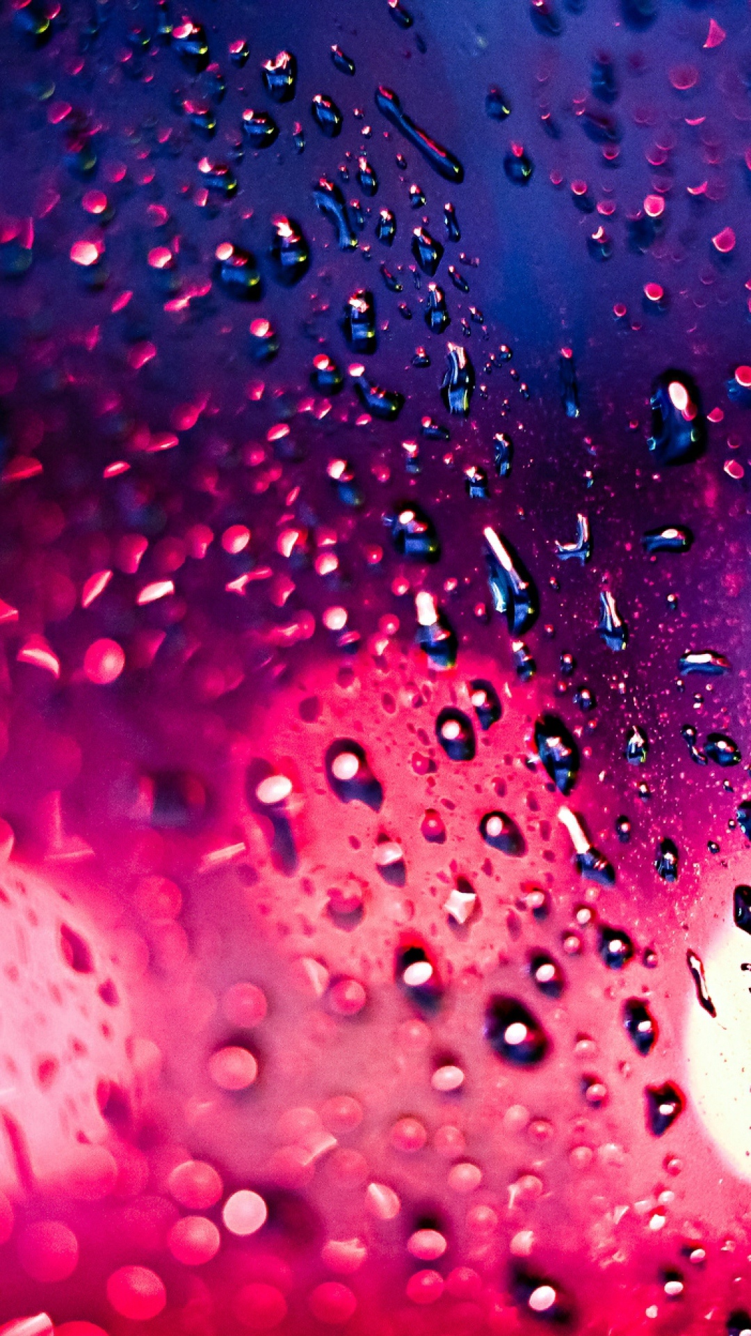 雨粉红色散景