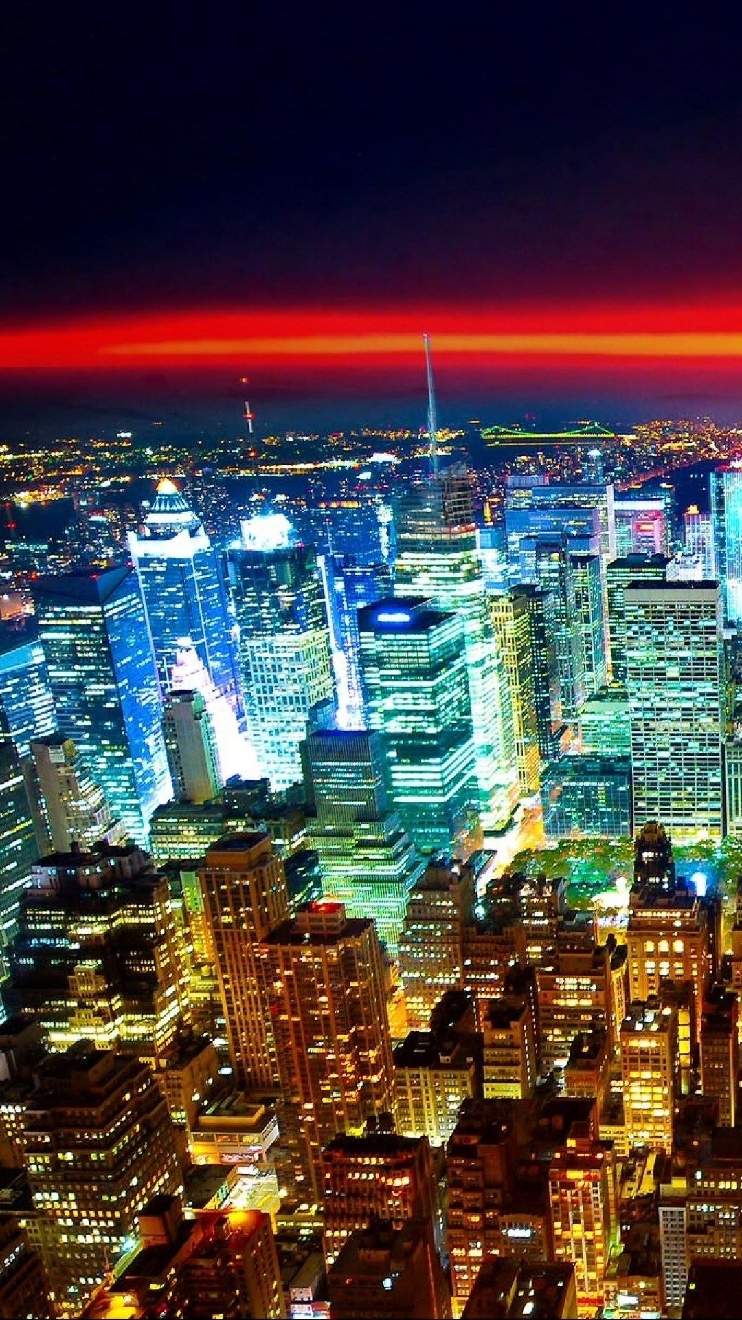 西雅图夜市灯红地平线