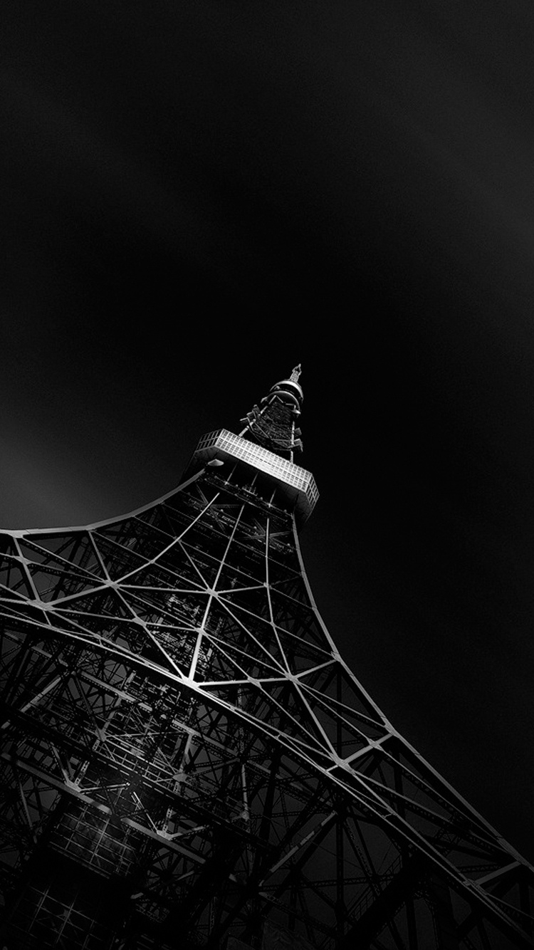 Fading Black Eiffel Tower