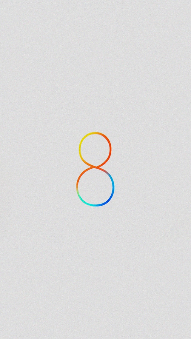 iOS8炫彩徽标白色背景