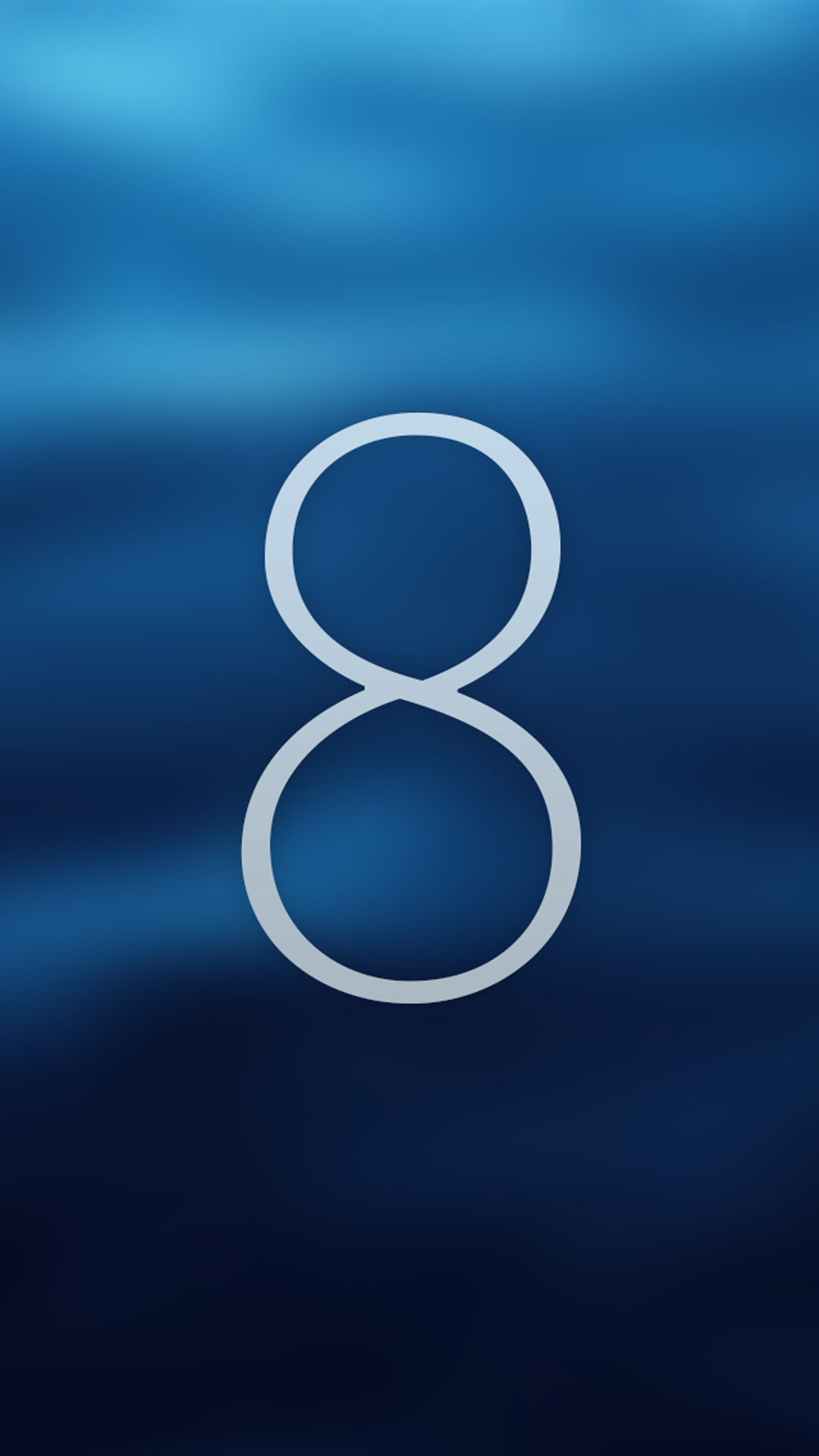 苹果iOS8蓝色背景