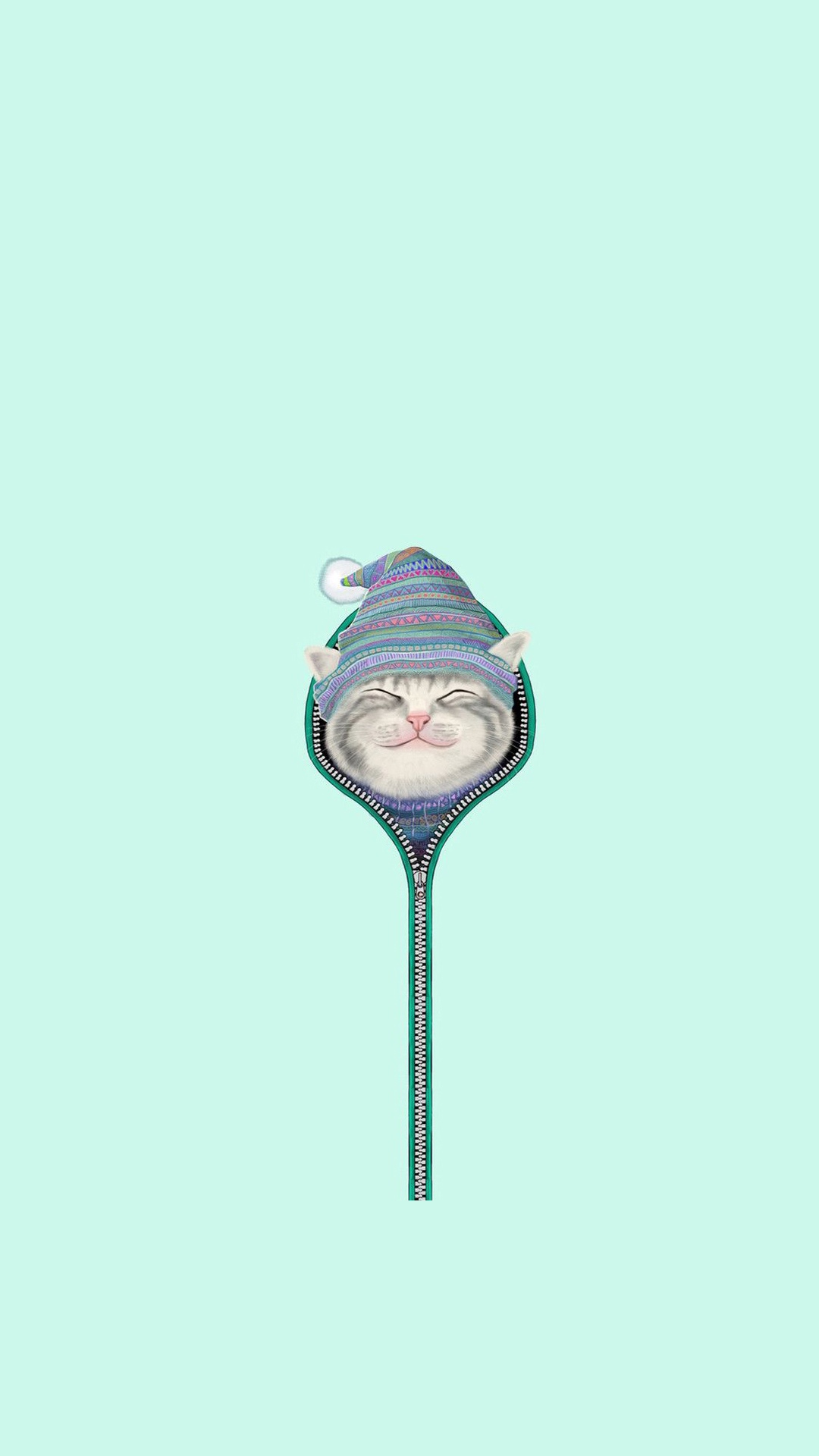 搞笑猫拉上拉链
