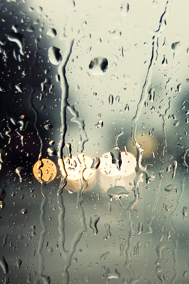 雨打湿了玻璃
