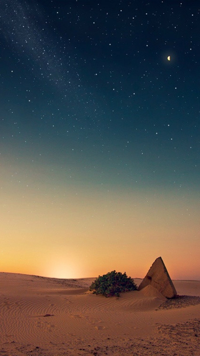 星空下的沙漠
