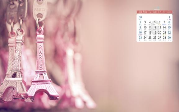 2019年6月埃菲尔铁塔唯美静物写真日历