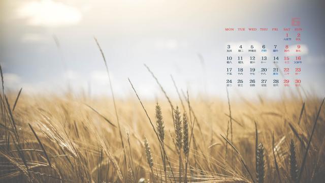2019年6月秀美景色日历