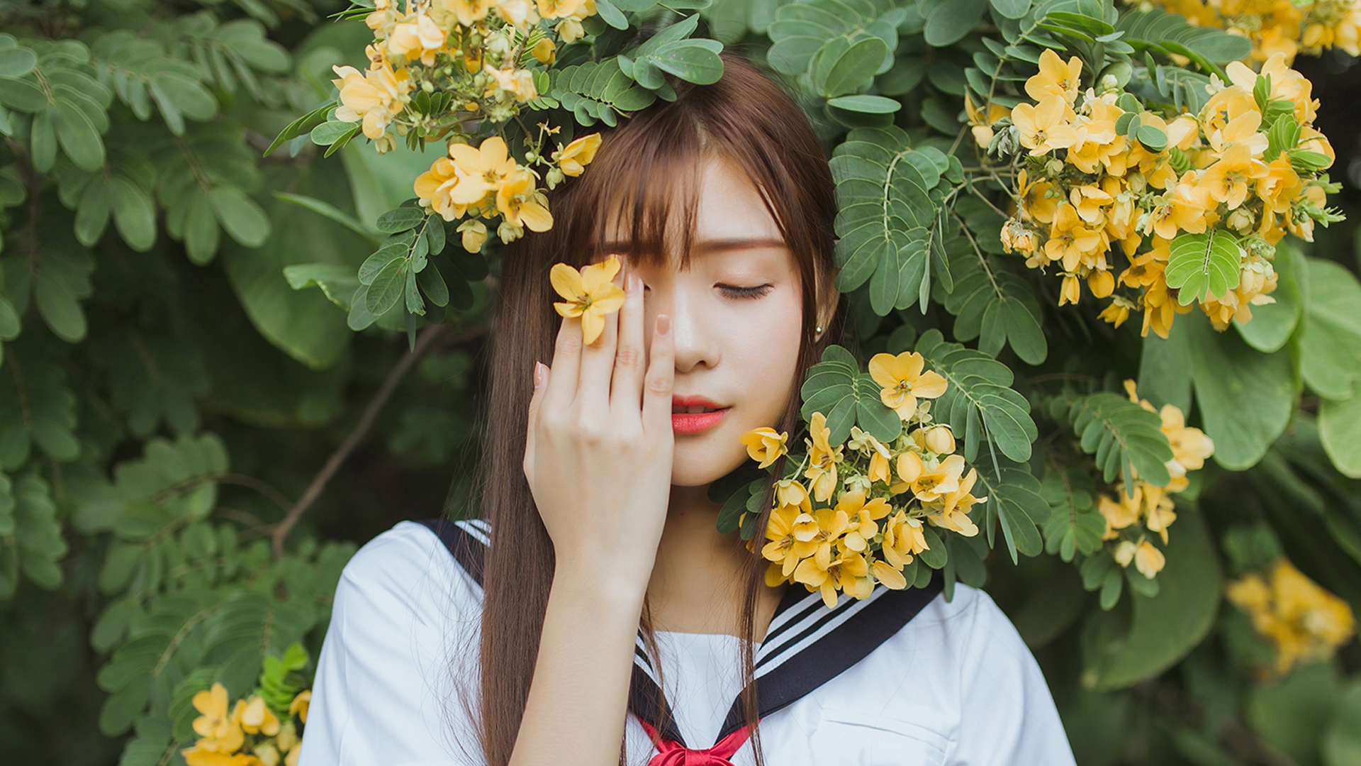 清新动人的气质学生妹