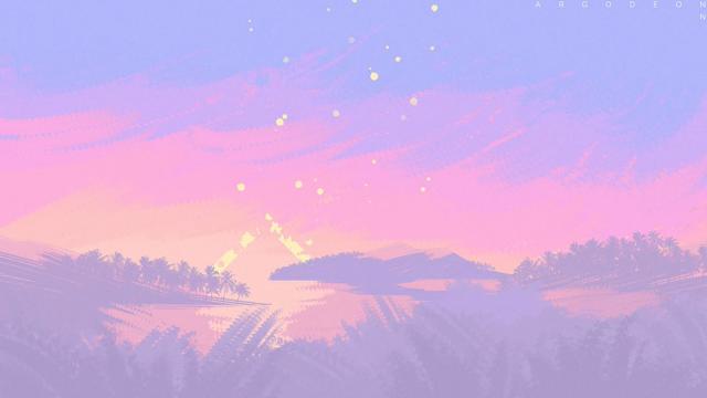 水彩画中的唯美风景