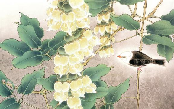 古风花鸟绘画