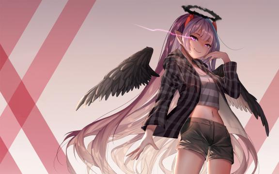 长着翅膀的性感动漫美少女