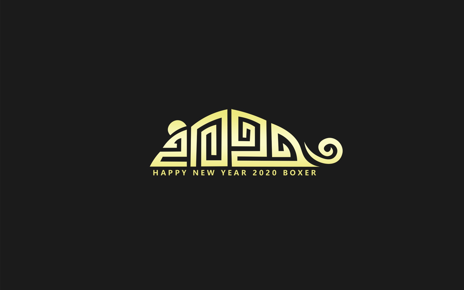 2020鼠年简约创意数字