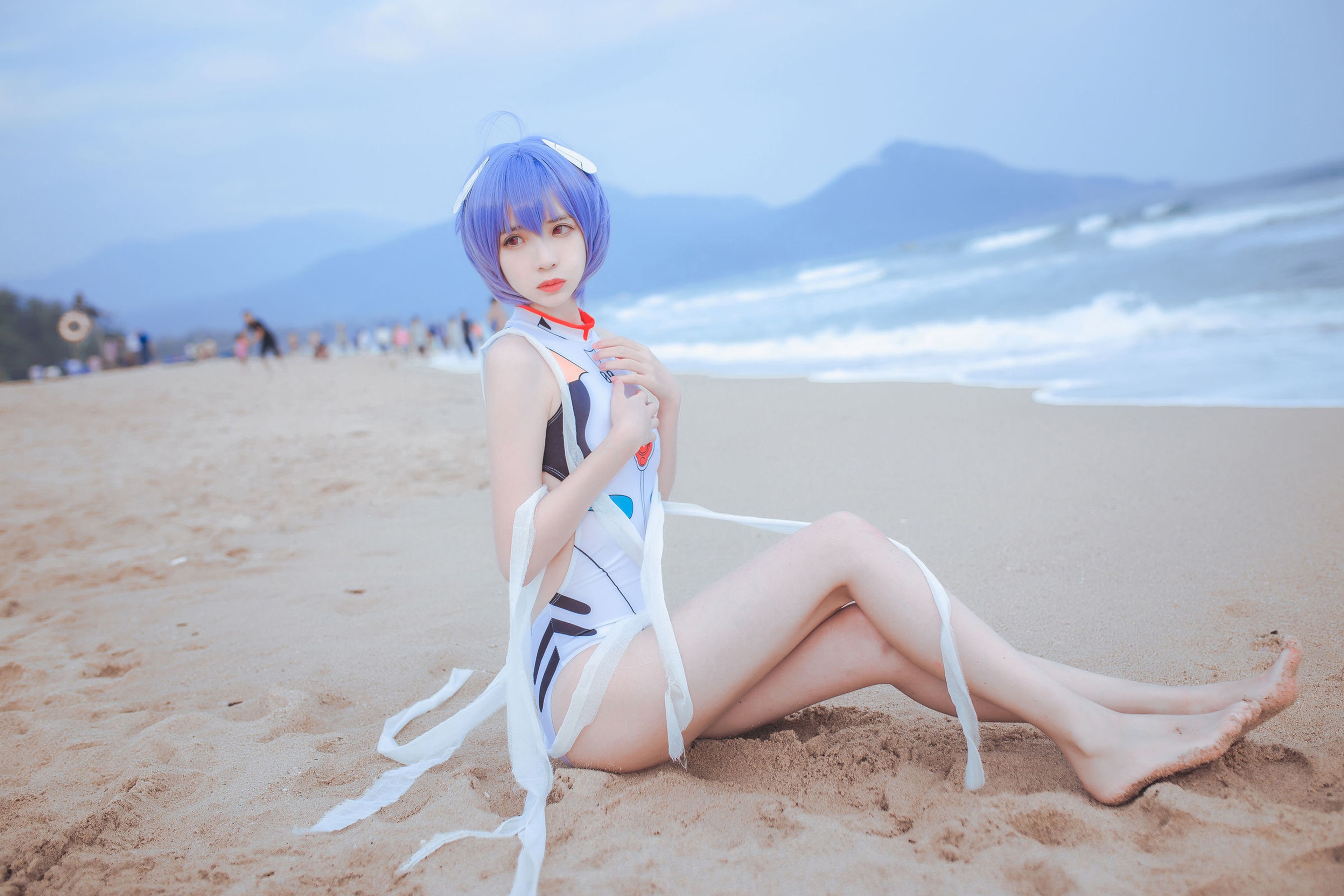 清纯短发萝莉海边性感唯美写真