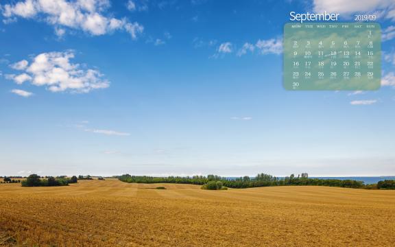 2019年9月遇见唯美风光日历
