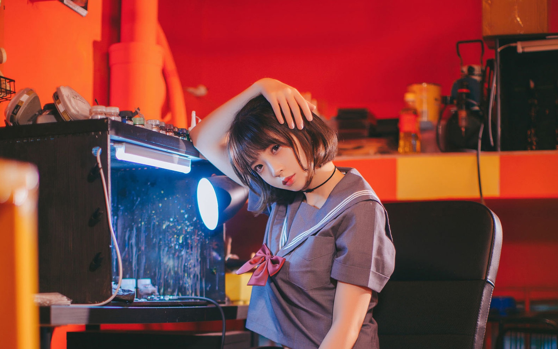可爱小萝莉黑暗机械风写真