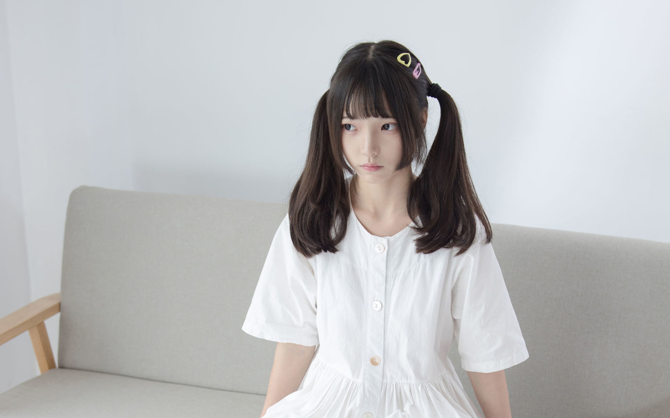 双马尾可爱小萝莉性感白丝写真